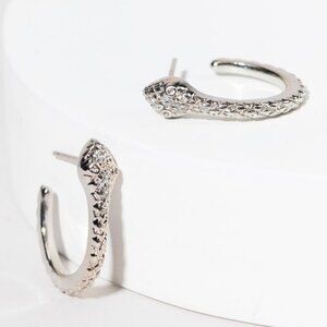 Francesca's Iona Snake Hoop Earrings
